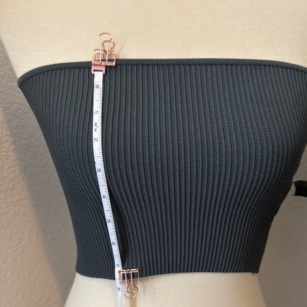 Aritzia Black Ribbed Bandeau Top - Picture 6 of 7